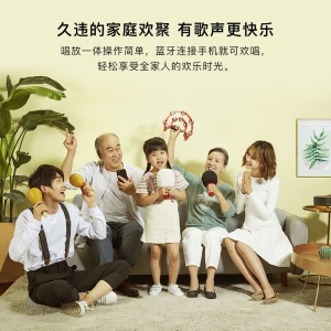 唱吧小巨蛋麦克风套装版 向往的生活同款麦克风 无线蓝牙双人合唱喇叭麦 音响一体话筒变音器